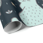 Papier Cadeau Motif de chat (Coin rond)