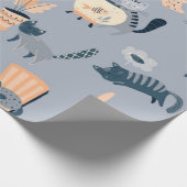 Papier Cadeau Motif de chat (Coin)