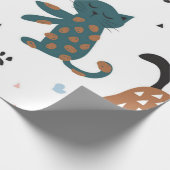 Papier Cadeau Motif de chat (Coin)