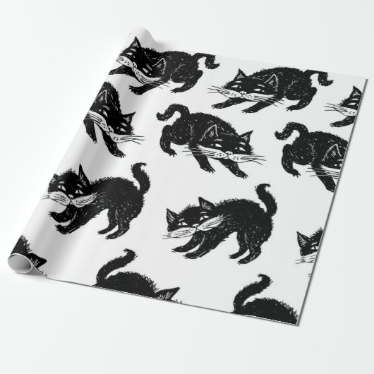 Papier Cadeau Motif de chat (Déroulé)