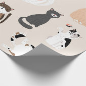 Papier Cadeau Motif de chat (Coin)