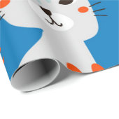 Papier Cadeau Motif de chat (Coin rond)