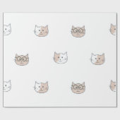 Papier Cadeau Motif de chat (Plat)