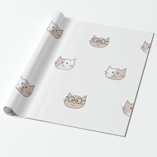 Papier Cadeau Motif de chat (Déroulé)
