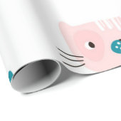 Papier Cadeau Motif de chat (Coin rond)