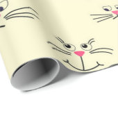 Papier Cadeau Motif de chat (Coin rond)