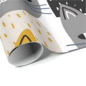 Papier Cadeau Motif de chat (Coin rond)