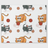 Papier Cadeau Motif de chat (Plat)