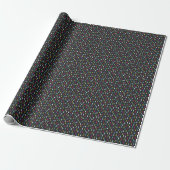 Papier Cadeau Motif de chat multicolore (Déroulé)