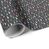Papier Cadeau Motif de chat multicolore (Coin rond)