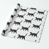 Papier Cadeau Motif de chat noir (Déroulé)