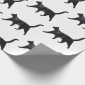 Papier Cadeau Motif de chat noir (Coin)