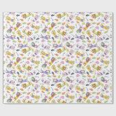 Papier Cadeau Motif de chats de plongée à l'air d'aquarelle (Plat)