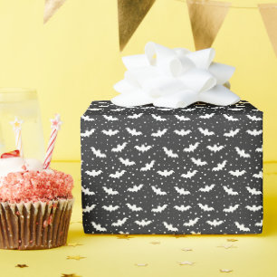 Papier Cadeau Motif de chauve-souris à halloween noir