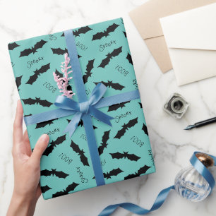 Papier Cadeau Motif de chauve-souris d'Halloween