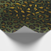 Papier Cadeau Motif de Cheetah Leopard vert de la jungle (Coin)