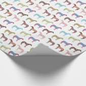 Papier Cadeau Motif de cheval coloré (Coin)