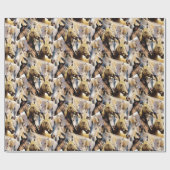 Papier Cadeau Motif de chevaux (Plat)