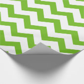 Papier Cadeau Motif de Chevron de vert vert et de blanc (Coin)