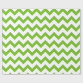 Papier Cadeau Motif de Chevron de vert vert et de blanc (Plat)