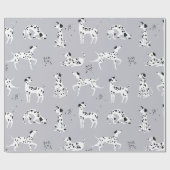 Papier Cadeau Motif de chien dalmate mignon (Plat)