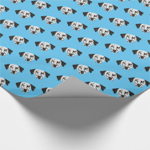 Papier Cadeau Motif de chien dalmate mignon à taches noires