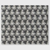 Papier Cadeau Motif de chien de carlin (Plat)