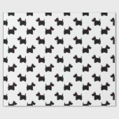 Papier Cadeau Motif de chien de Scottie (Plat)