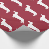 Papier Cadeau motif de chien de teckel (Coin)