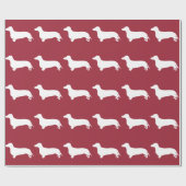 Papier Cadeau motif de chien de teckel (Plat)
