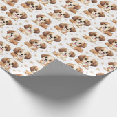 Papier Cadeau Motif de chiot (Coin)