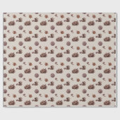 Papier Cadeau Motif de chocolat aquarelle (Plat)