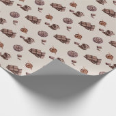 Papier Cadeau Motif de chocolat aquarelle (Coin)