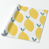 Papier Cadeau Motif de citron (Déroulé)