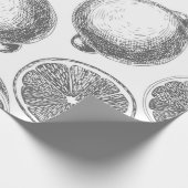 Papier Cadeau Motif de citron à main (Coin)