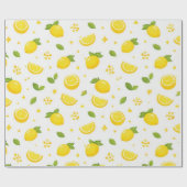 Papier Cadeau Motif de citron frais (Plat)