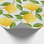 Papier Cadeau Motif de citrons d'aquarelle (Coin)