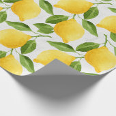 Papier Cadeau Motif de citrons d'aquarelle (Coin)