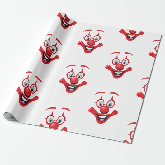 Papier Cadeau Motif de clown (Déroulé)
