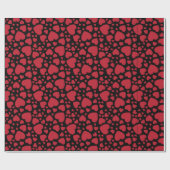Papier Cadeau Motif de cluster Red Heart (Plat)