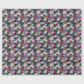 Papier Cadeau Motif de coeur coloré (Plat)