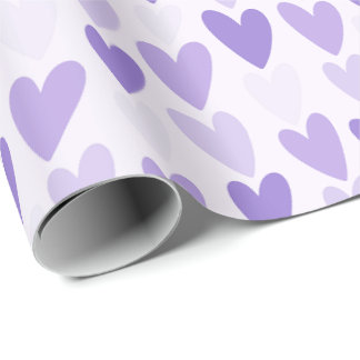 Papier Cadeau Motif de cœur dessiné à la main de manière ludique