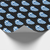 Papier Cadeau Motif de coeur du drapeau grec (Coin)