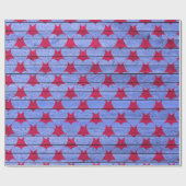 Papier Cadeau Motif de coeur en bois violet (Plat)