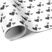 Papier Cadeau Motif de coeur mou monochromatique moderne (Coin rond)