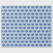 Papier Cadeau Motif de cœur pixel minimal (Plat)