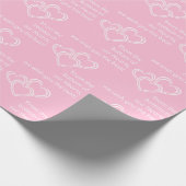 Papier Cadeau Motif de coeur rose et de coeur rose amusant (Coin)