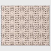 Papier Cadeau Motif de coeur Xo Valentines (Plat)
