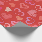 Papier Cadeau Motif de cœurs (Coin)