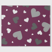 Papier Cadeau Motif de cœurs (Plat)